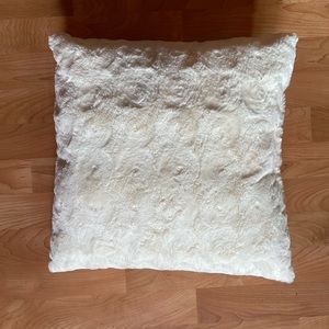 Target White Furry Fuzzy Throw Pillow